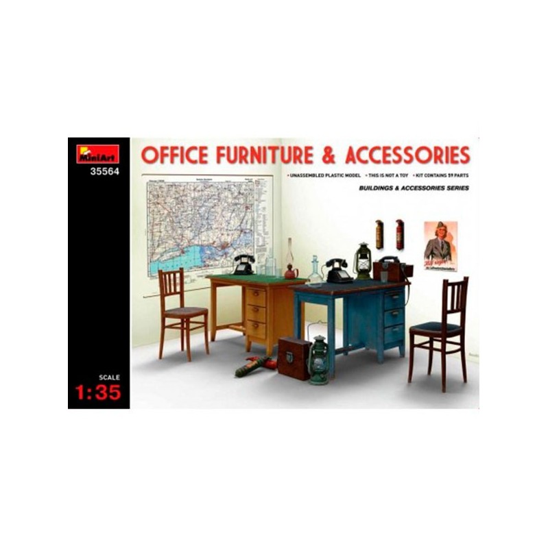 MiniArt Accesorios Office Furniture 1/35