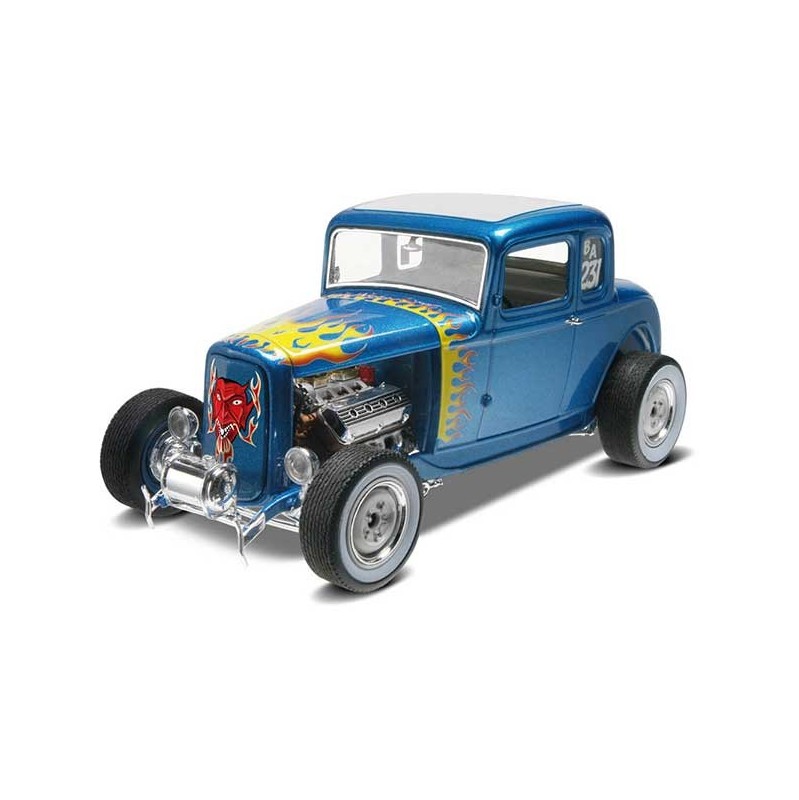 Revell Model Kit Car 1932 Ford 5 Window Coupe 2n1 1:25