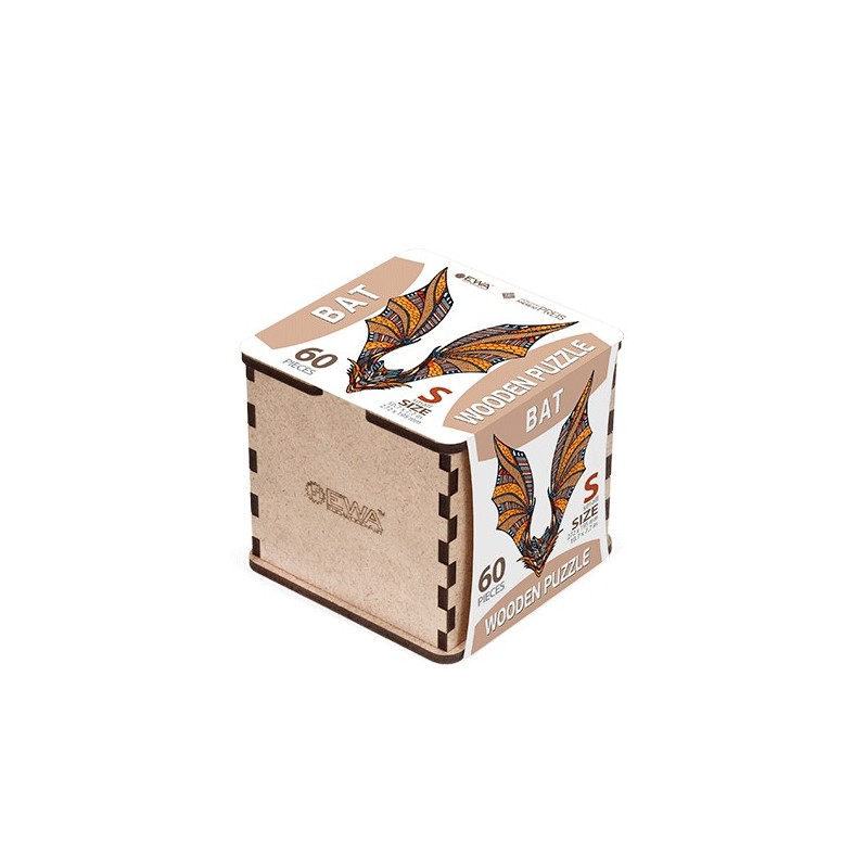 EWA Puzzle Murciélago (S) 60 piezas caja de madera