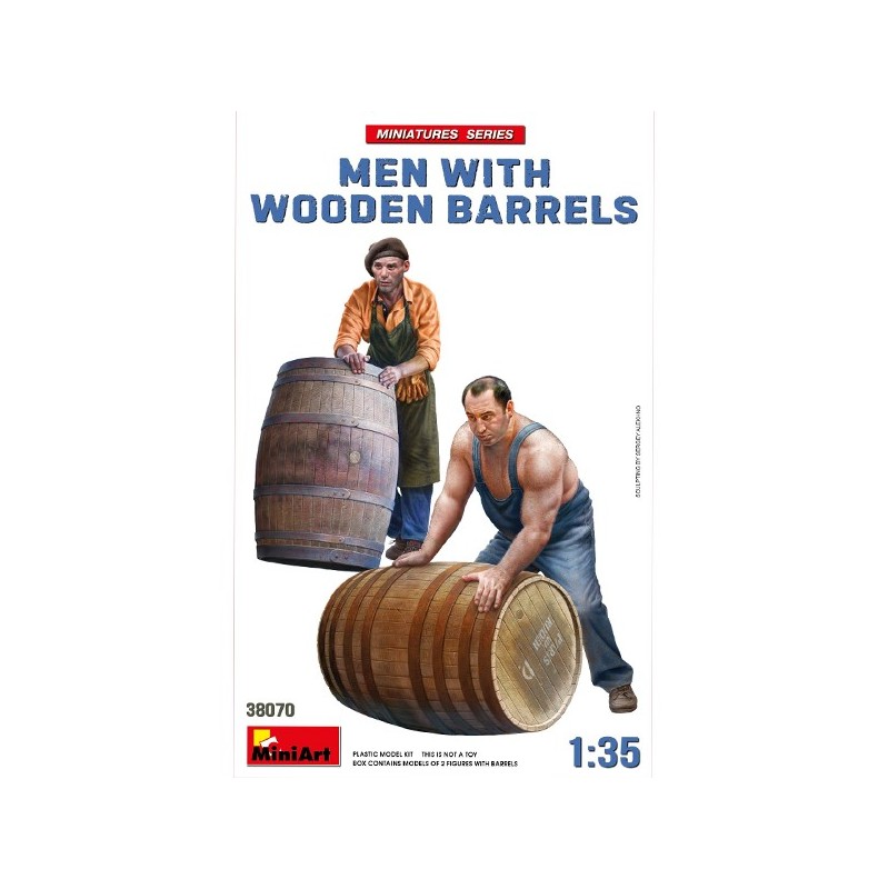 Miniart Figures Men with Wooden Barrels 1:35