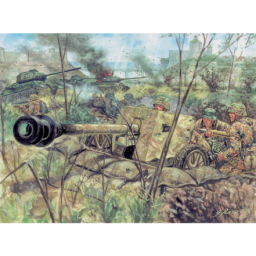 Italeri Fig. Soldados Germ. PAK 40 AT Gun & crew (WWII) 1:72