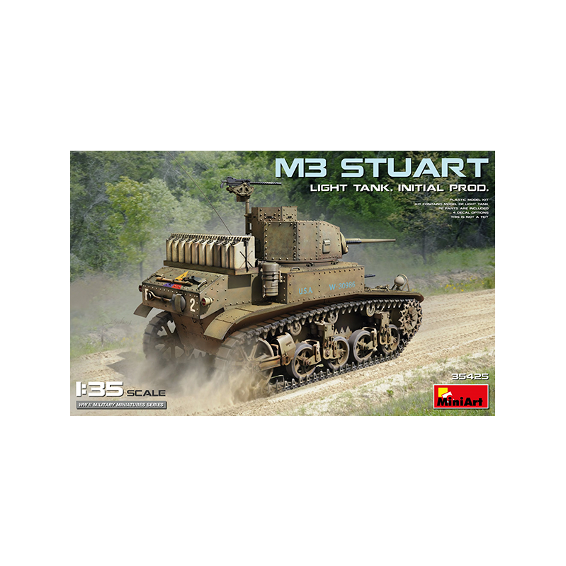 Miniart Tank M3 Stuart Light Tank. Initial Prod. 1/35